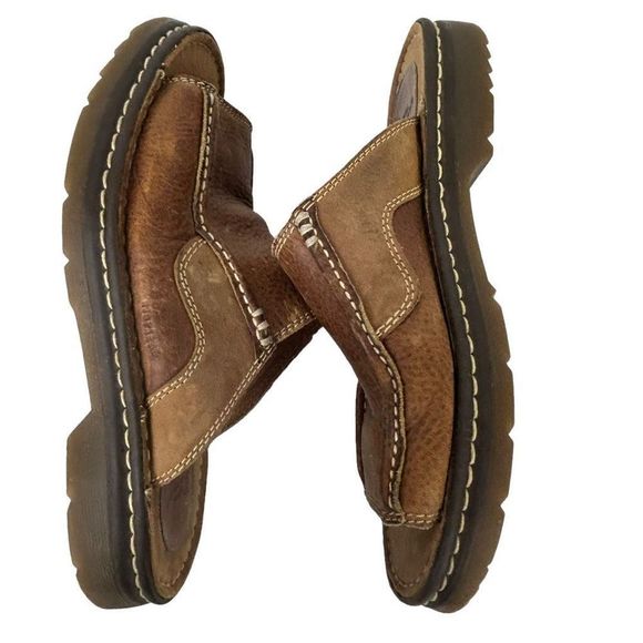 Dr. Martens Doc sandals mens size 9 slides brown leather slip on - Picture 3 of 15